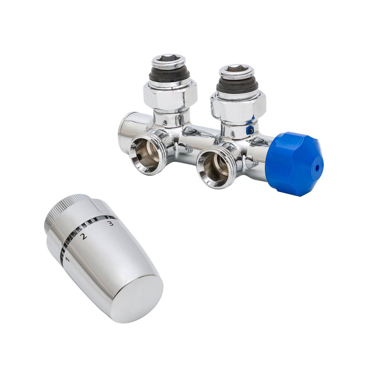 Schulte EP Mittenanschlussgarnitur Set Eck verchromt Bild 1