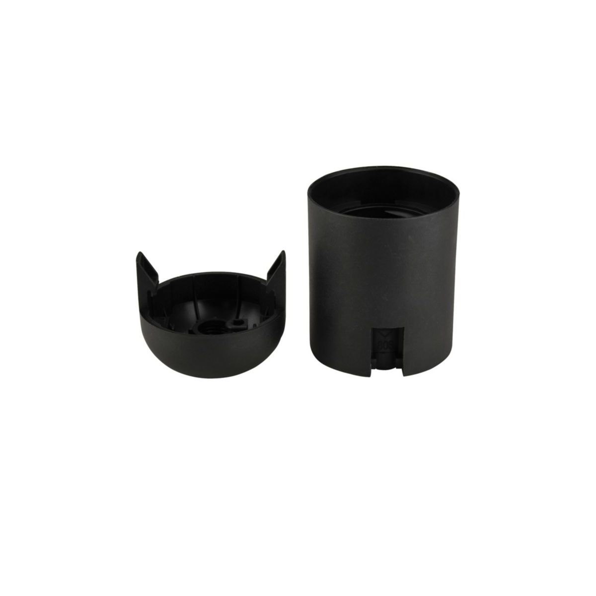 Unitec Lampen-Fassung E27, Glattmantel schwarz