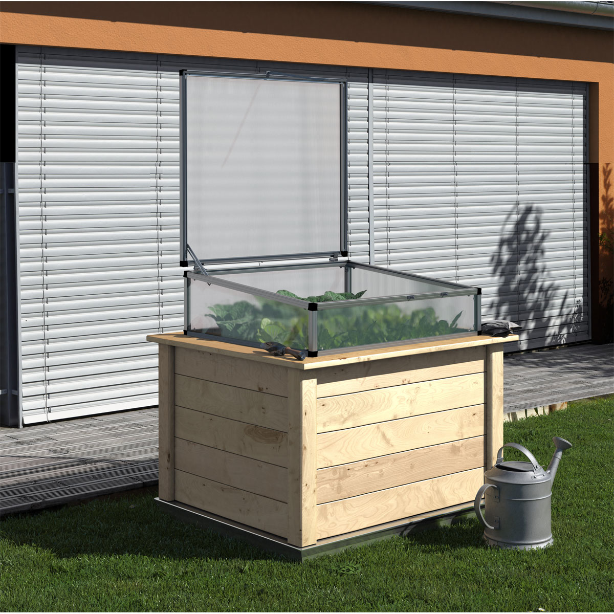 KGT Holz-Hochbeet Woody 130 131 x 79 x 99 cm Bild 1