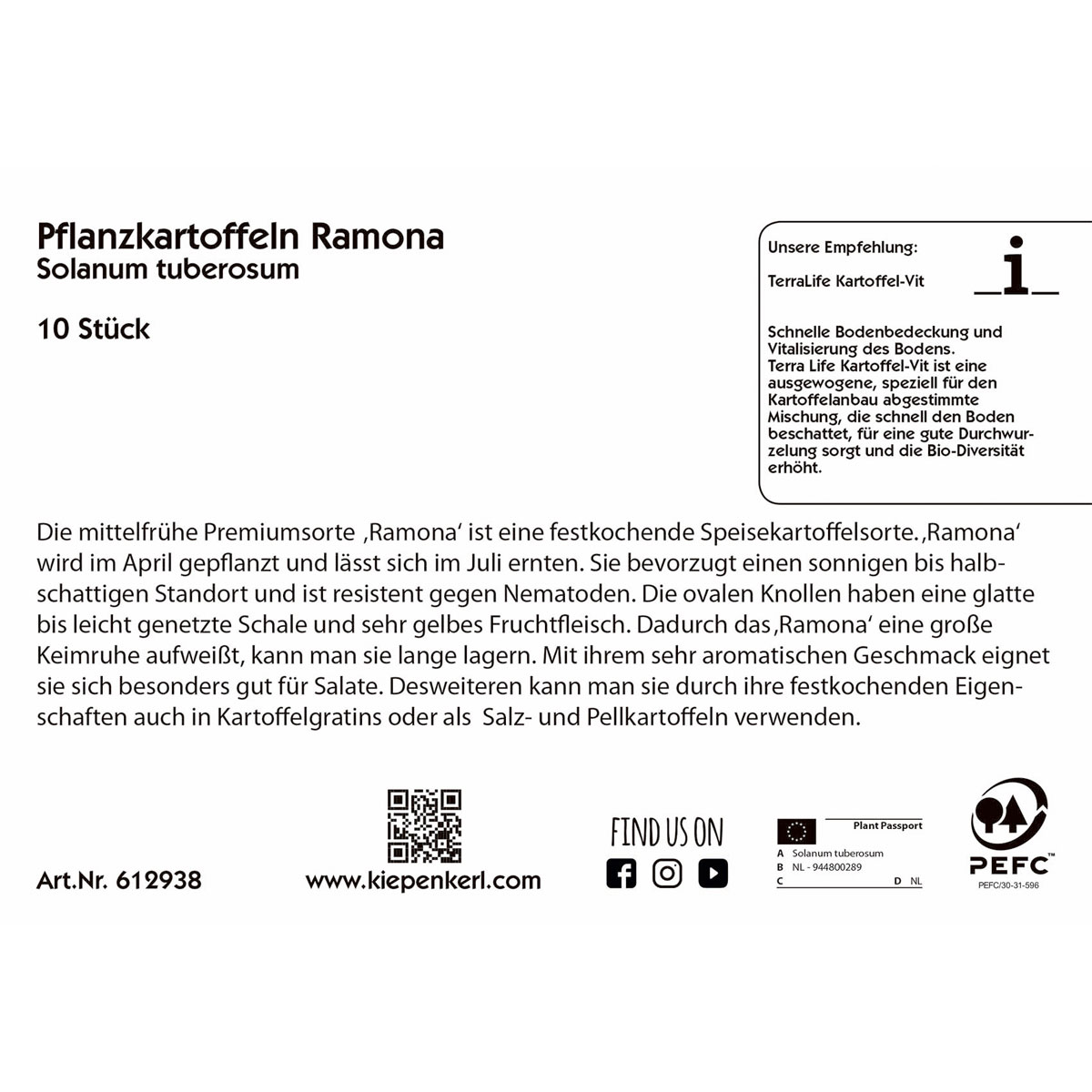 Kiepenkerl Pflanzkartoffeln Romana 10 Stück Bild 2