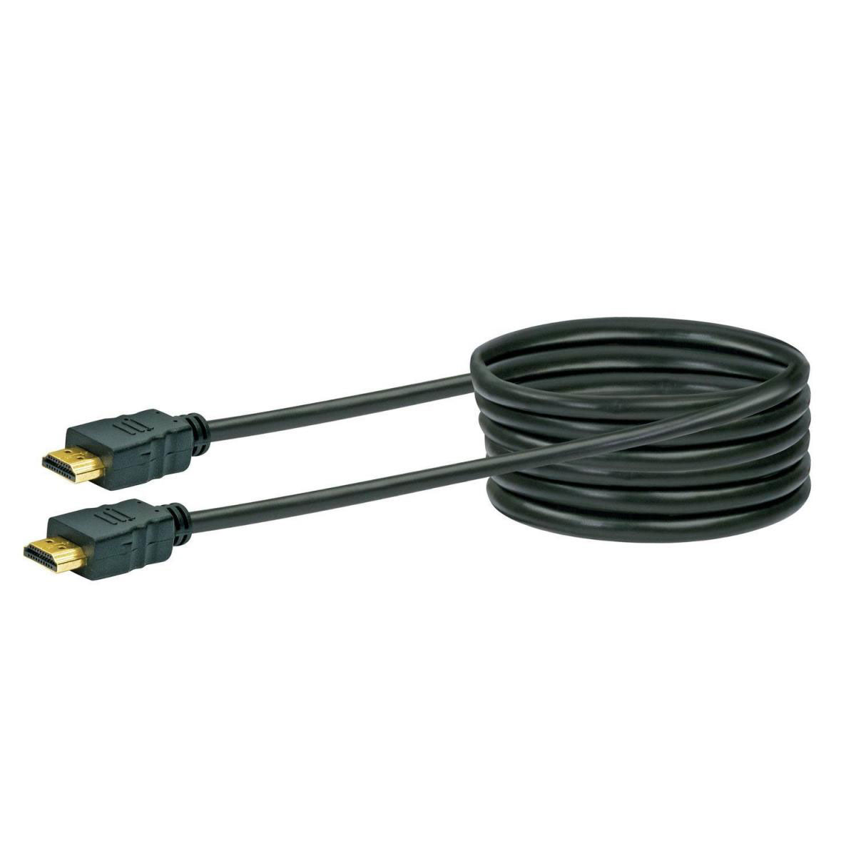 Schwaiger HDMI-Kabel mit Ethernet 3m schwarz Goldkante Bild 1