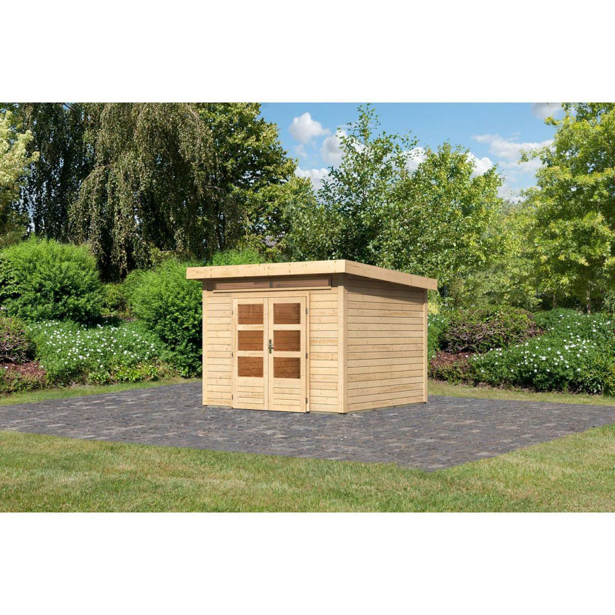 Karibu Gartenhaus Kandem 6 naturbelassen Bild 1