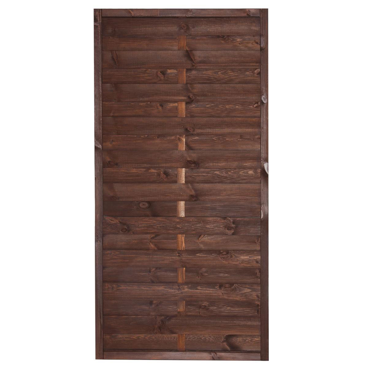 Zaunserie Oslo Zaunfeld 90 x 180 cm Kiefer braun lasiert