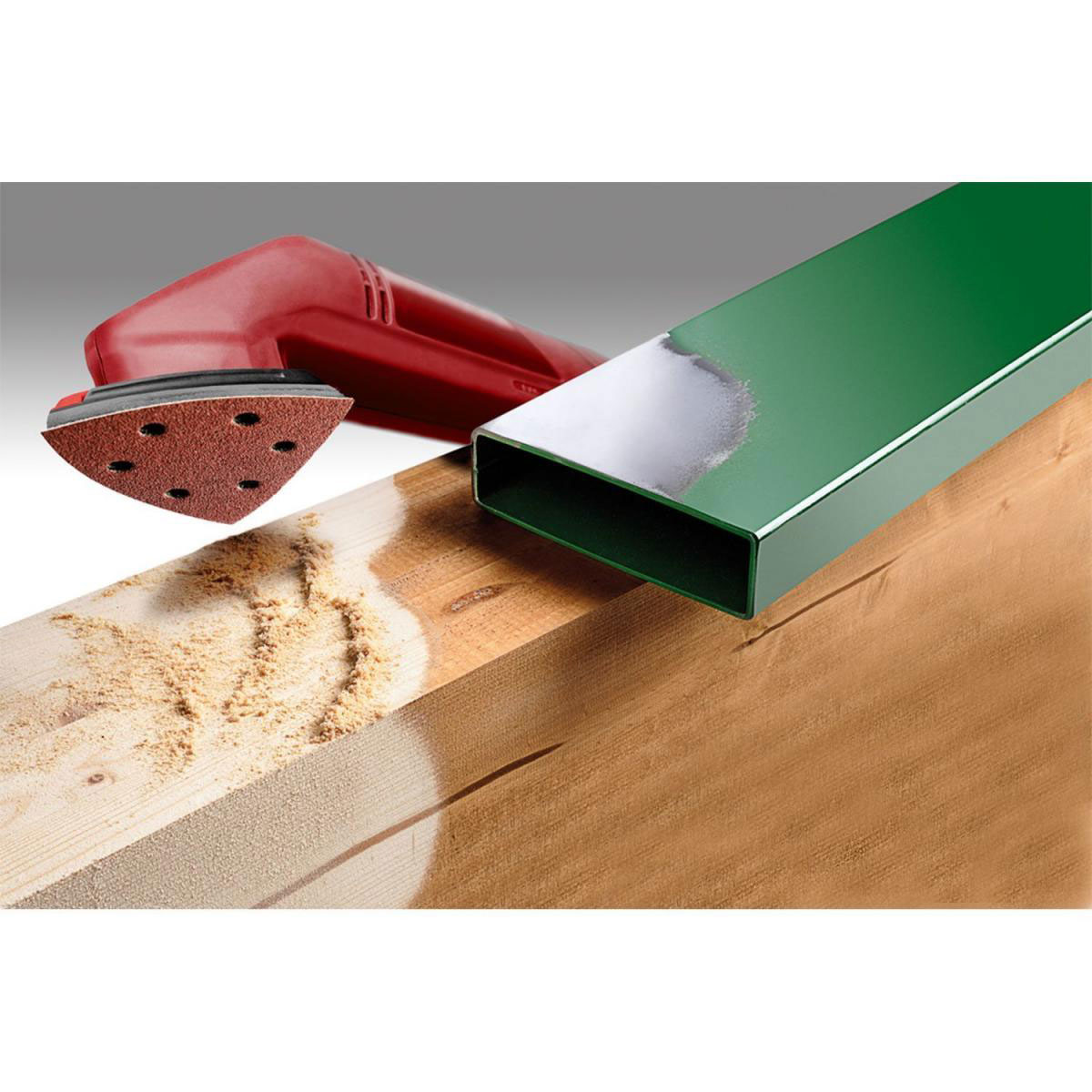 kwb  Schleifdreiecke Quick Stick Holz und Metall 105 mm K80 Bild 3