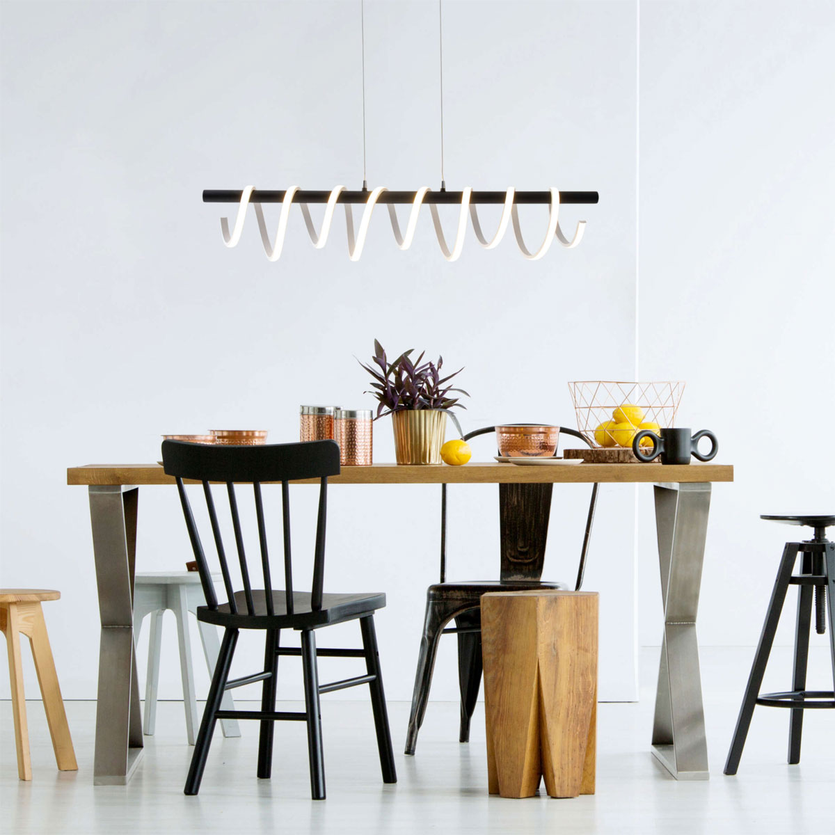 LED HL Belleza Metall/KS schwarzLxBxH 100x20x150cm dimmbar Bild 6