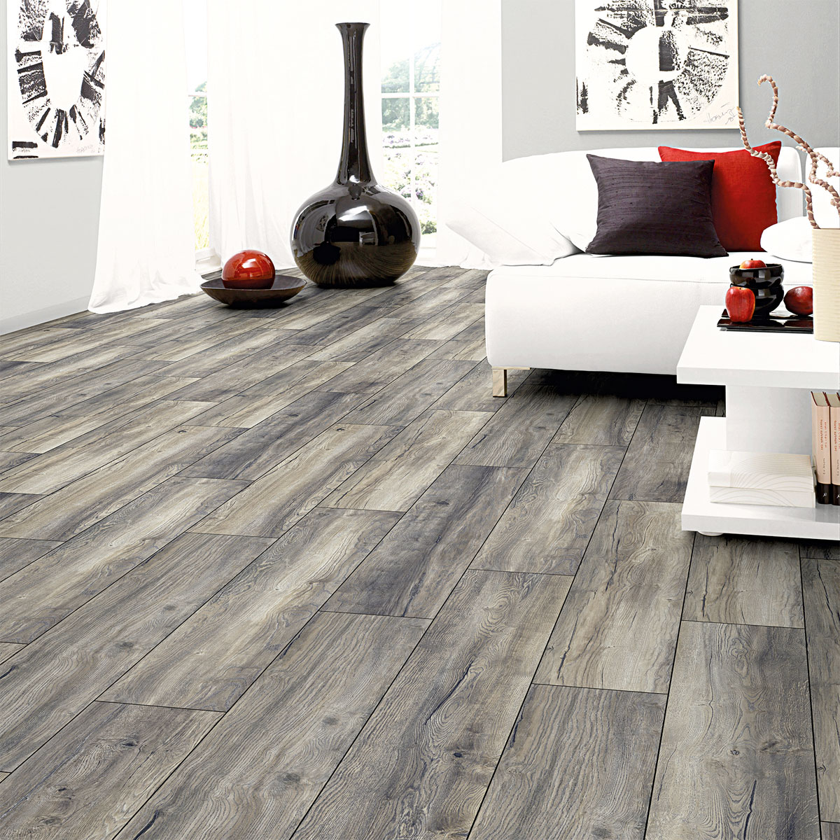 Specht Laminat Deluxe Rustic Harbour Oak grau 1380 x 244 x 8 mm Bild 4