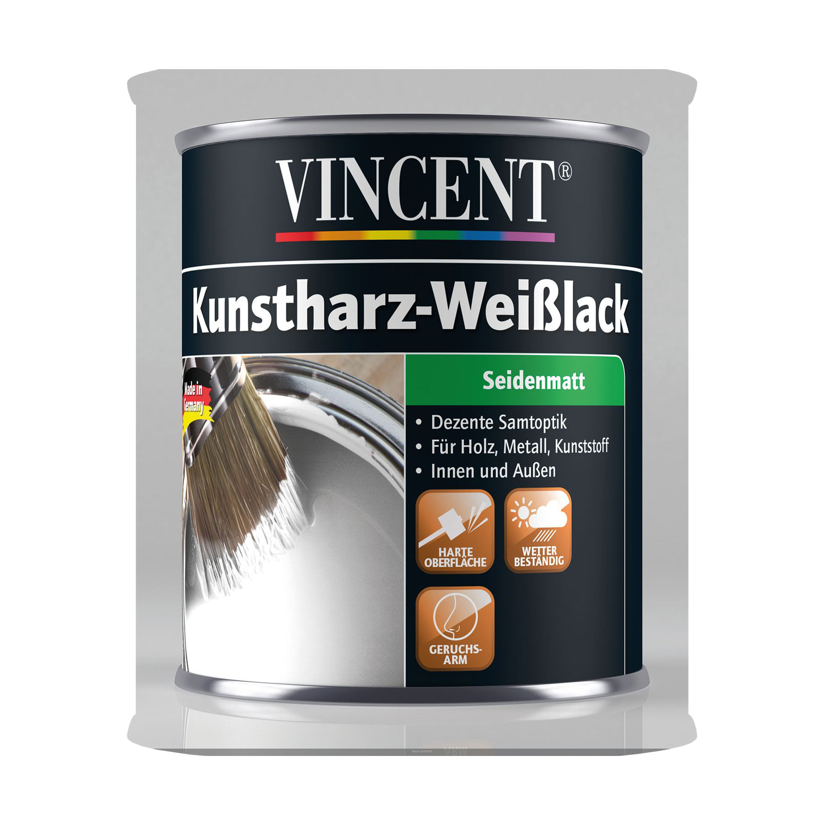 Vincent Kunstharz Weißlack seidenmatt 2,5 L