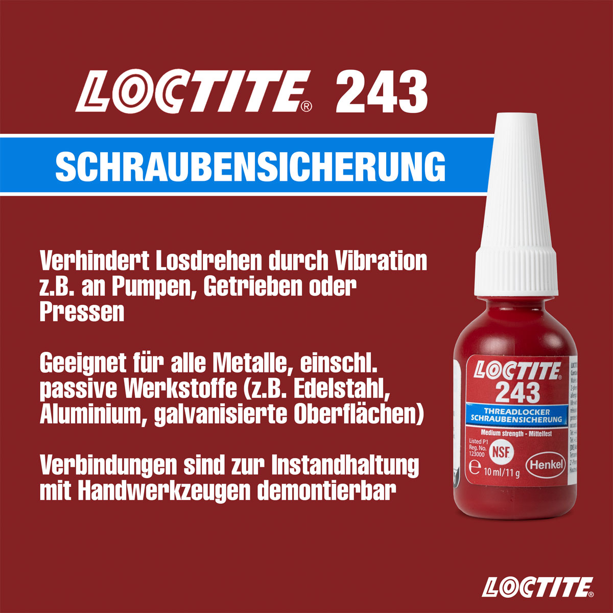 Schraubensicherung Loctite 243 5 ml Bild 5