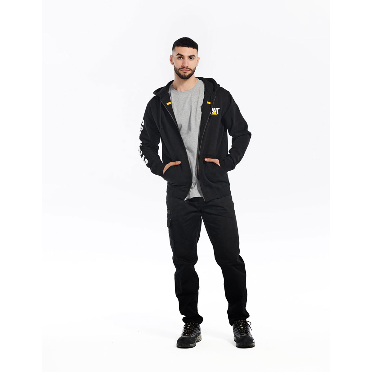 CAT Zip Hoodie Banner Gr. 2XL schwarz Bild 2