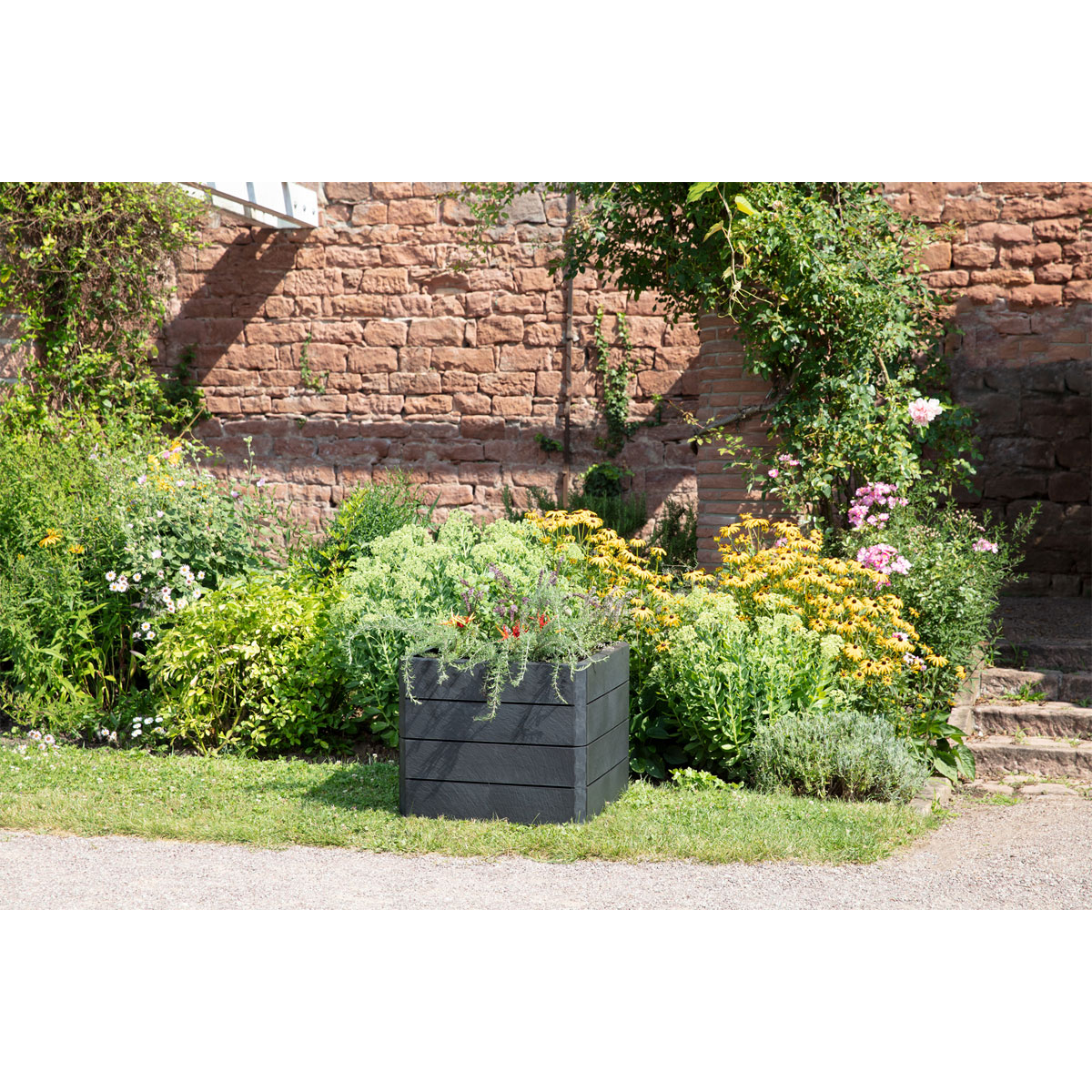 Garantia Hochbeet ERGO QUADRO S 50 Stone inkl FLORA Bild 6