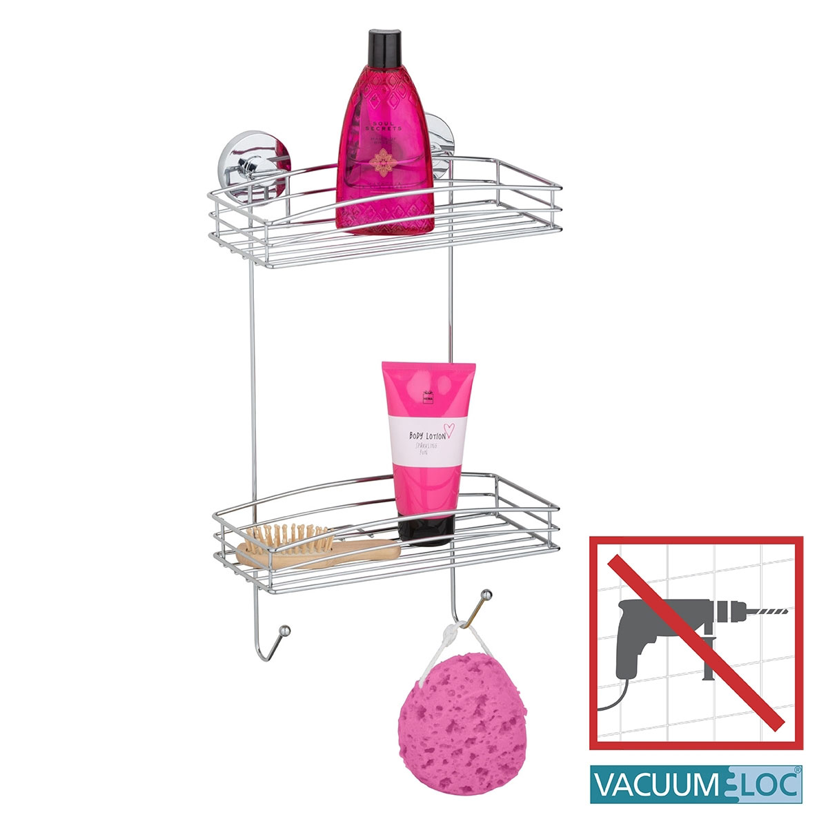 Wenko Vacuum-Loc Wandregal 2 Etagen Bild 2