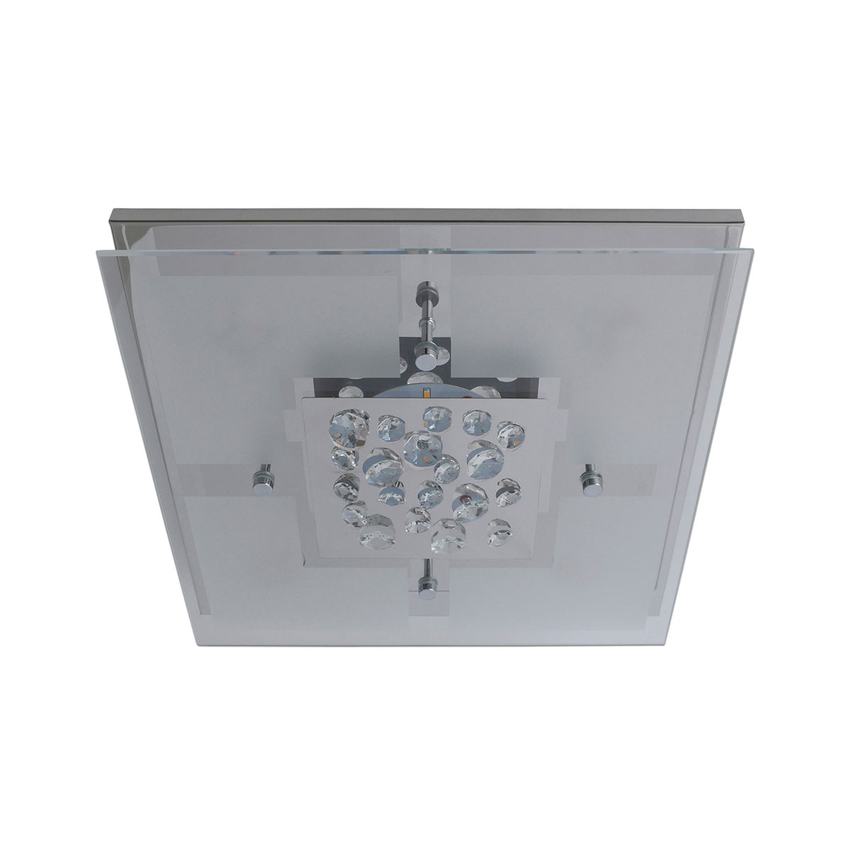 Naeve LED DL Chur Metall/Glas chromeLxBxH: 30x30x7,5cm Bild 5