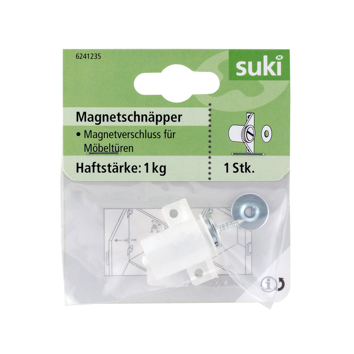 Suki Magnetschnäpper starre Gegenplatte weiß Bild 1
