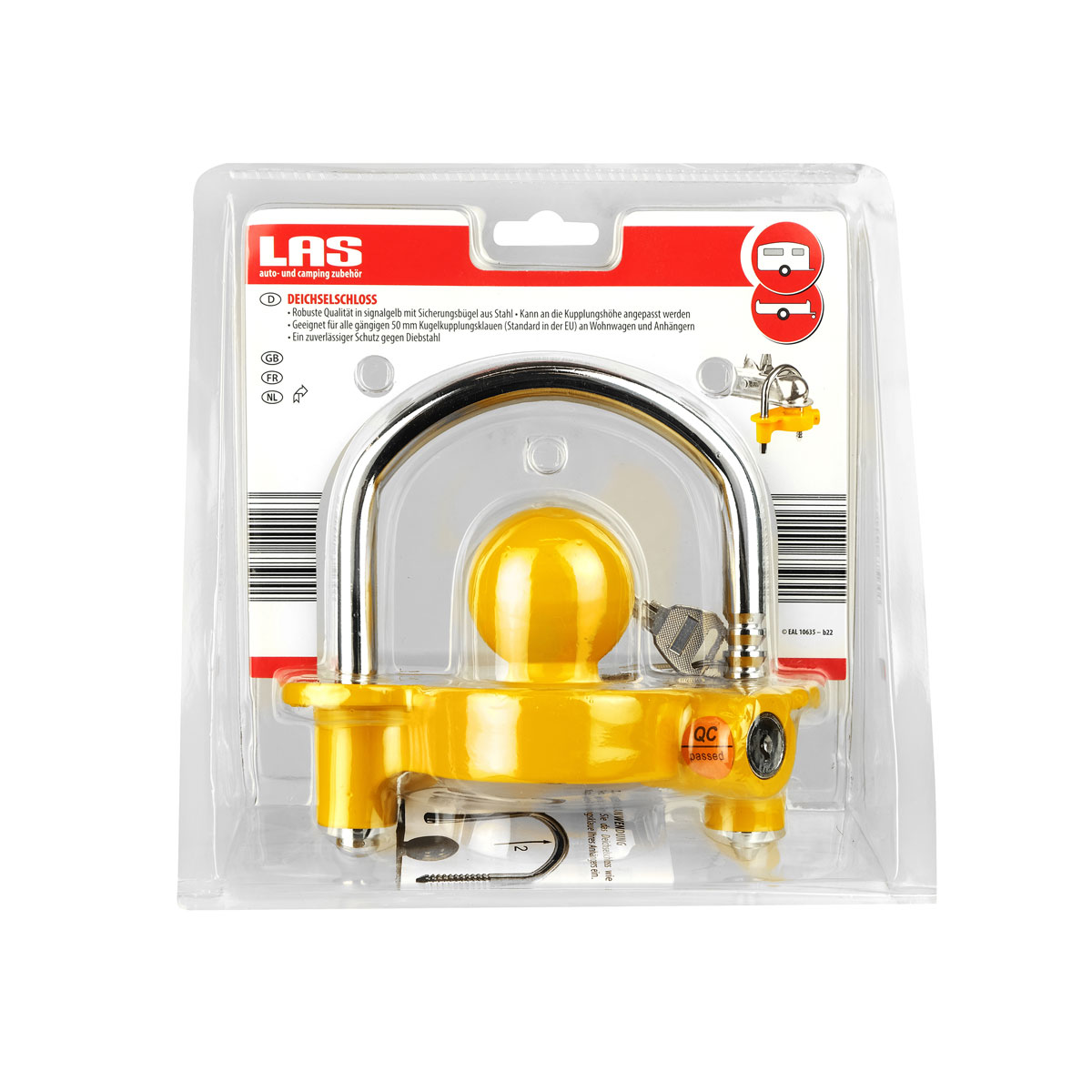 LAS 10635 Deichselschloss Anhänger Diebstahlsicherung Bild 5