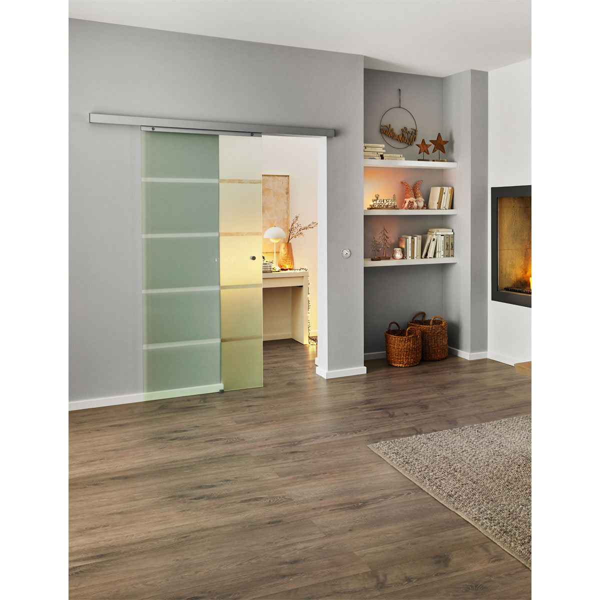 Durabil  Ganzglas-Schiebetür Alu Closed 88 x 203,5 cm Bild 6