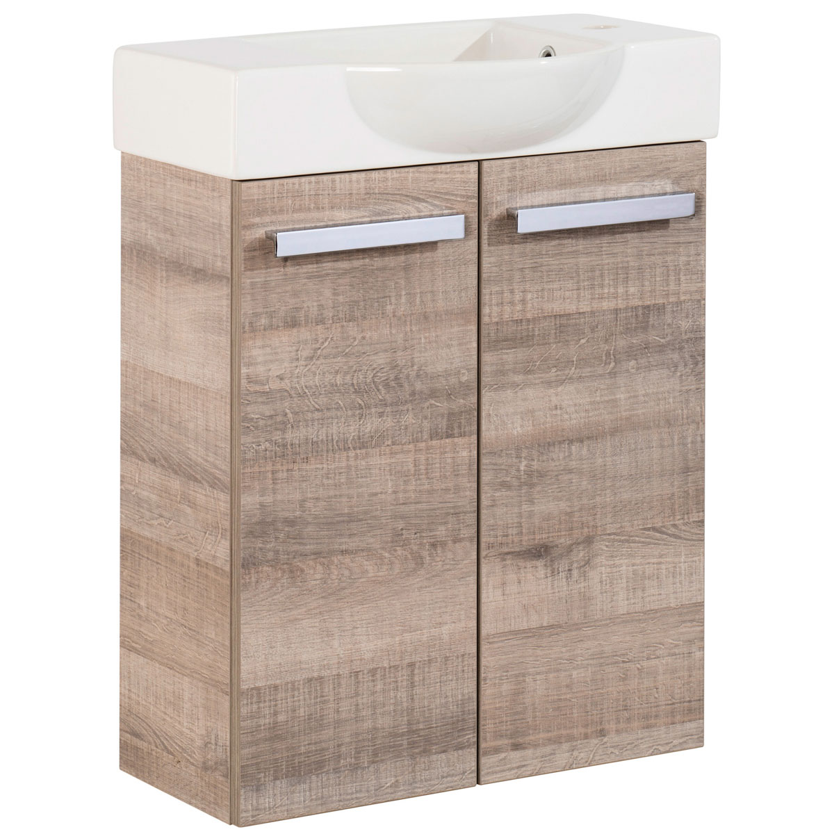 Fackelmann  Gäste-WC Keramikbecken SBC 545 x 145 x 317 mm Weiß Hahnloch rechts Bild 10