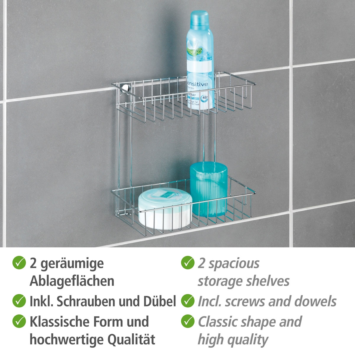 Wenko Wandregal Classic 2 Etagen Bild 6