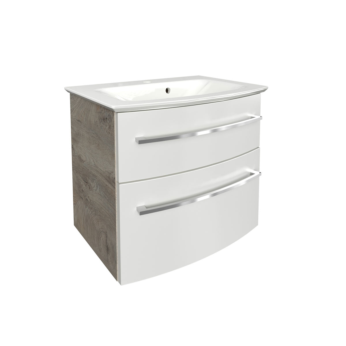 Fackelmann  Waschtisch-Set B.Style 632 x 543 x 460 mm Nature Oak/Weiß Bild 1