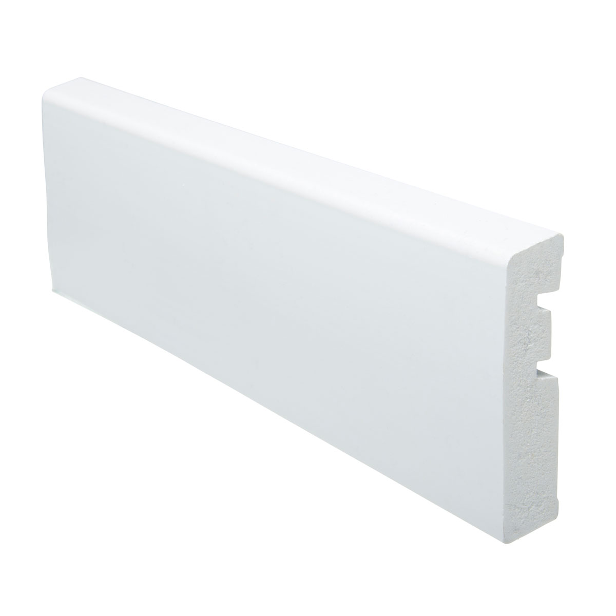 Clip-Fußleiste Massiv weiß 15 x 65 x 2500 mm