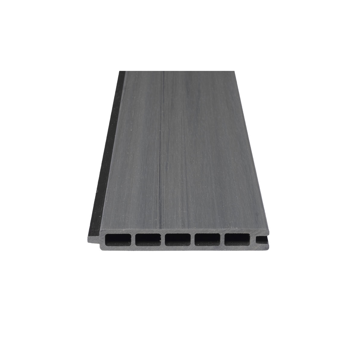 WPC-Steckzaun-Element Cora Line 179 x 14 cm grau Bild 2