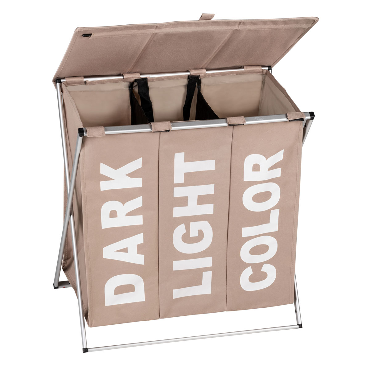 Wenko  Wäschesammler Trio Top Taupe Wäschekorb 118 l Bild 6