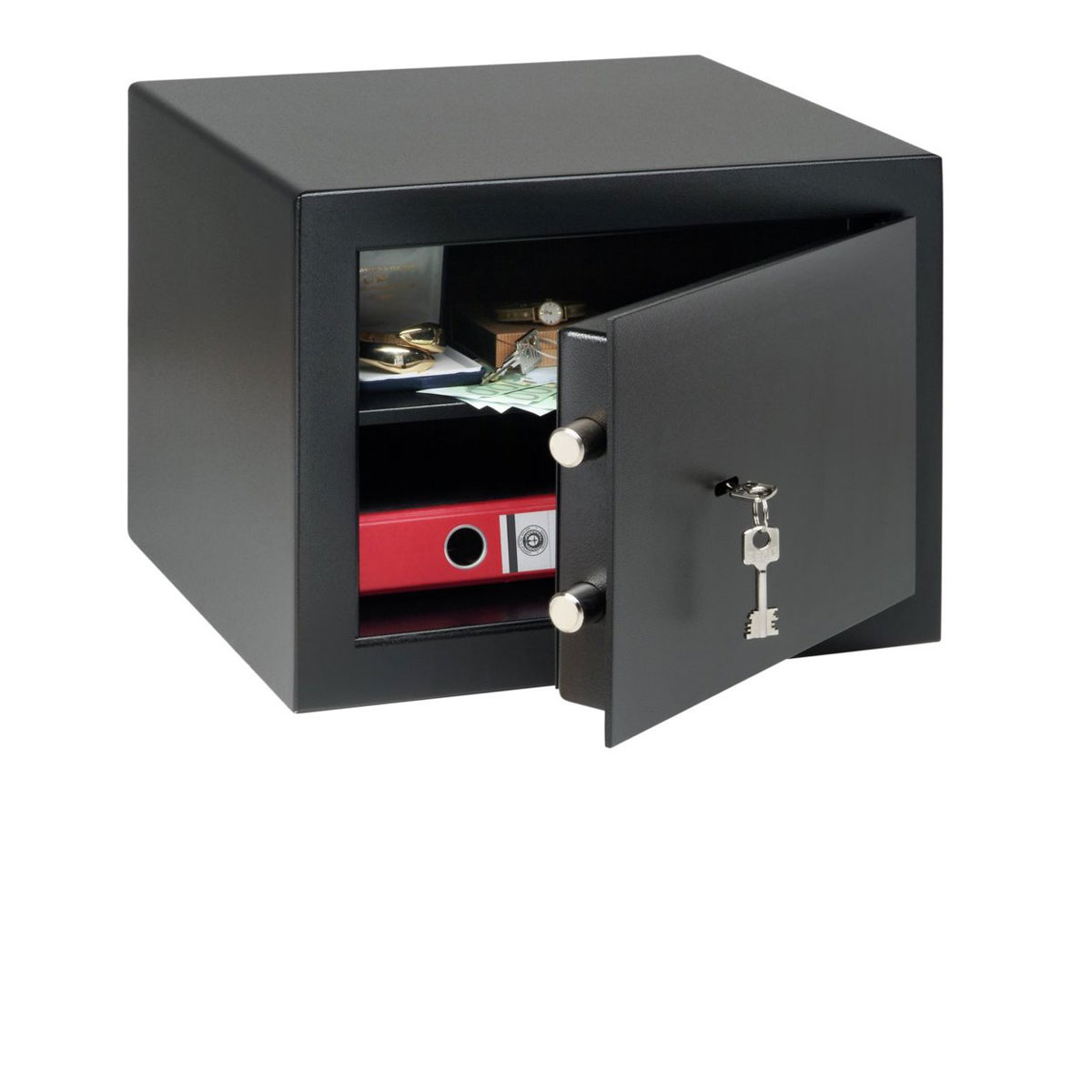 Burg Wächter Möbeleinsatztresor Home-Safe H 210 S Schlüssel schwarz Bild 1