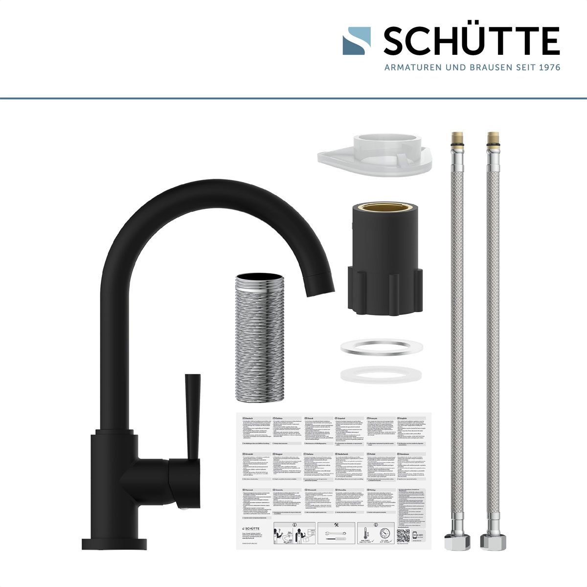 Schütte Spültischarmatur Cornwall Schwarz matt Bild 2