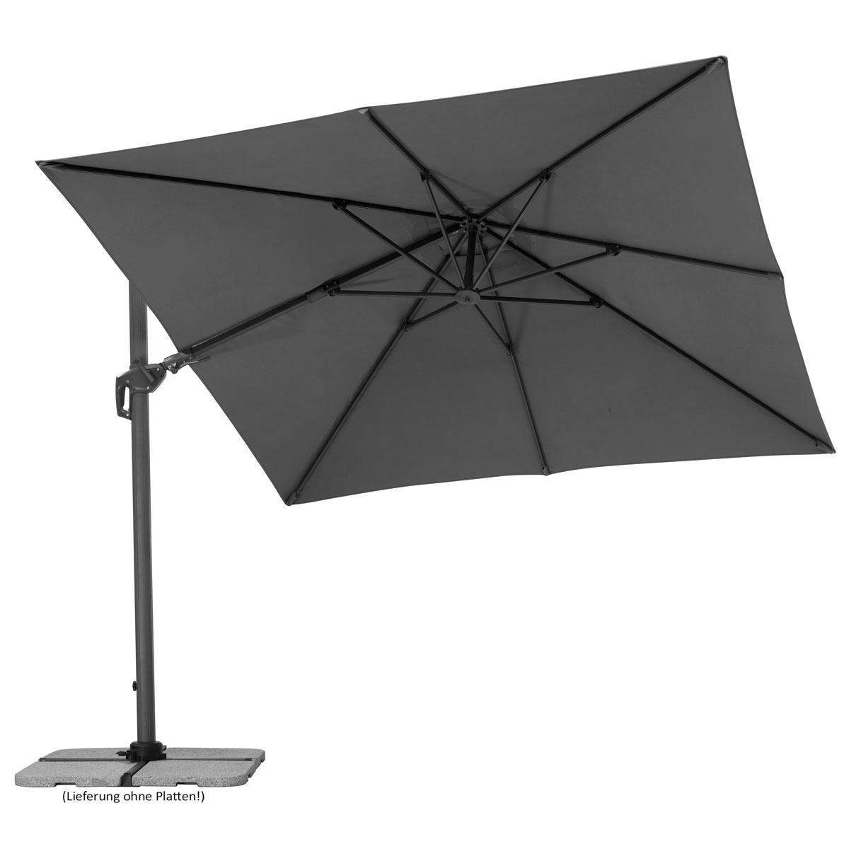 Schneider Schirme Ampelschirm Rhodos Twist 300 x 300 cm Anthrazit Bild 2