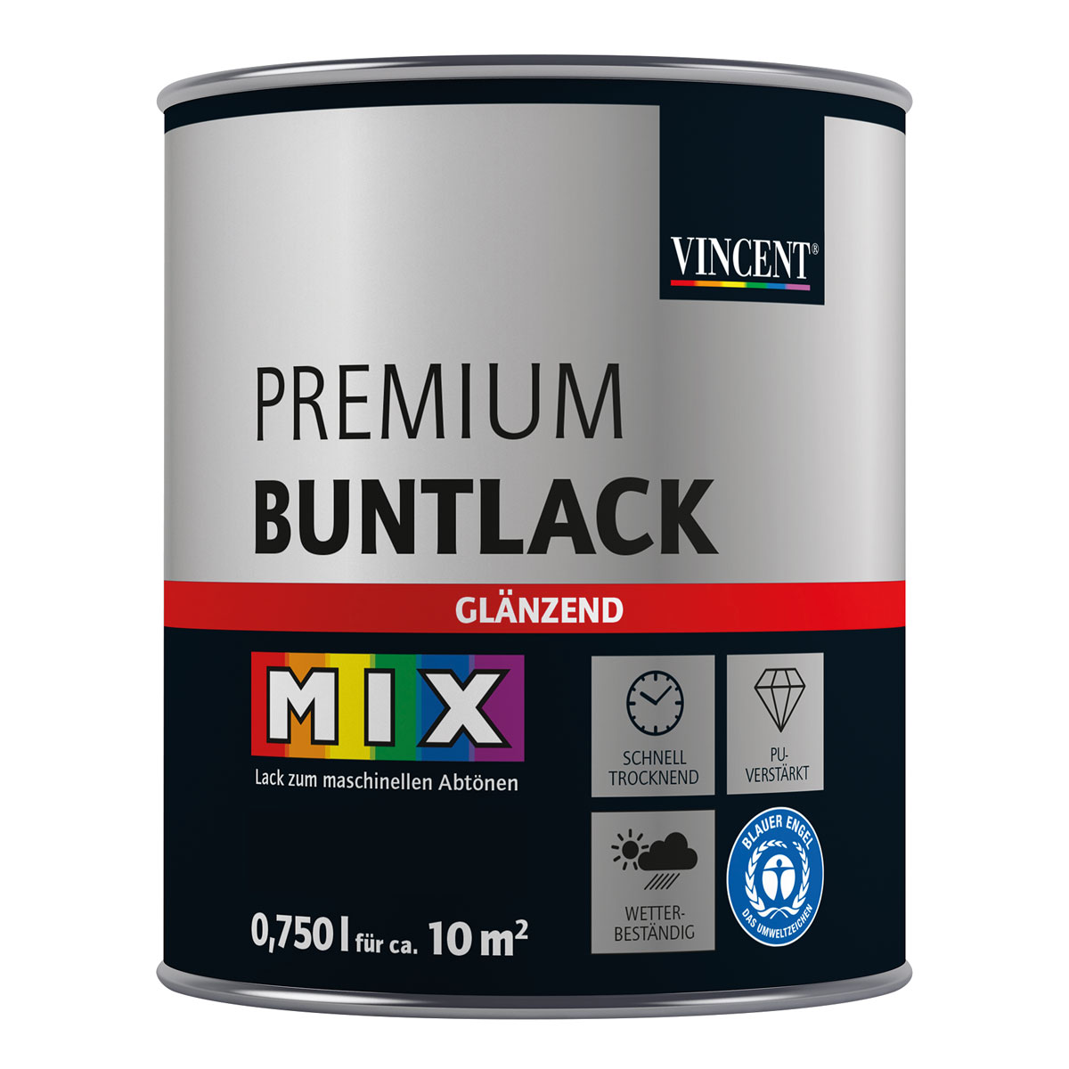 Vincent Lack Premium Buntlack Mix It glänzend 0,75 l