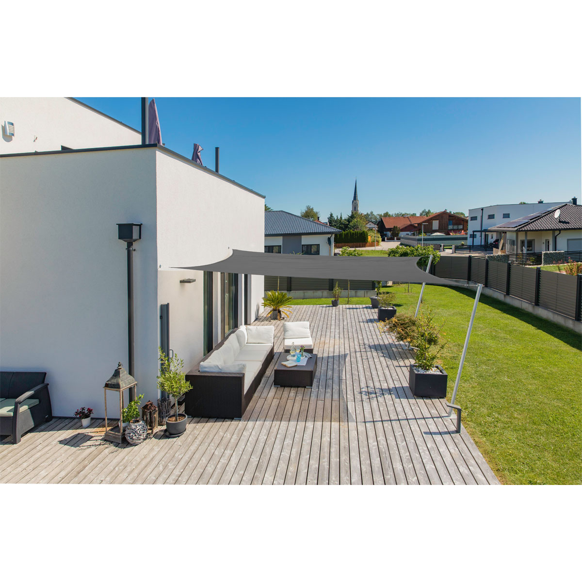 Rechteck-Segel Cannes 3 x 4 m anthrazit Bild 3