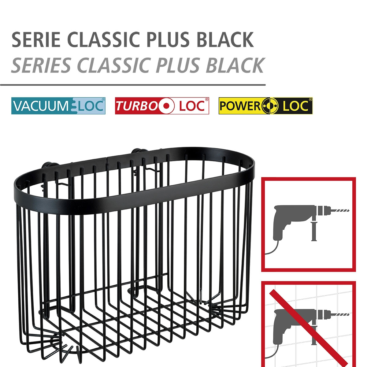 Wenko Wandablage Classic Plus schwarz Bild 2