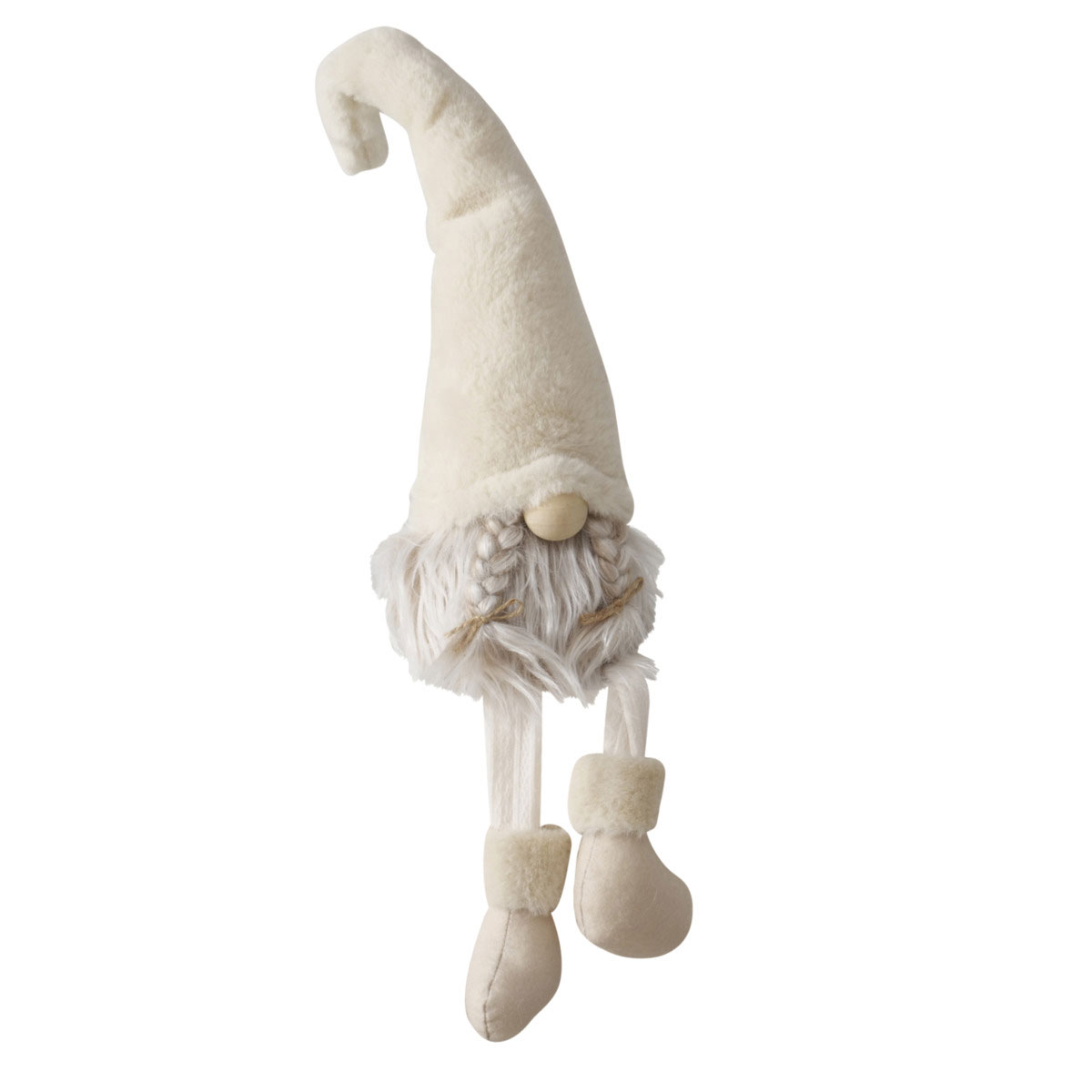 Kantenhocker Tanyo Wichtel 14 x 13 x 58 cm beige Stein Textil Bild 8