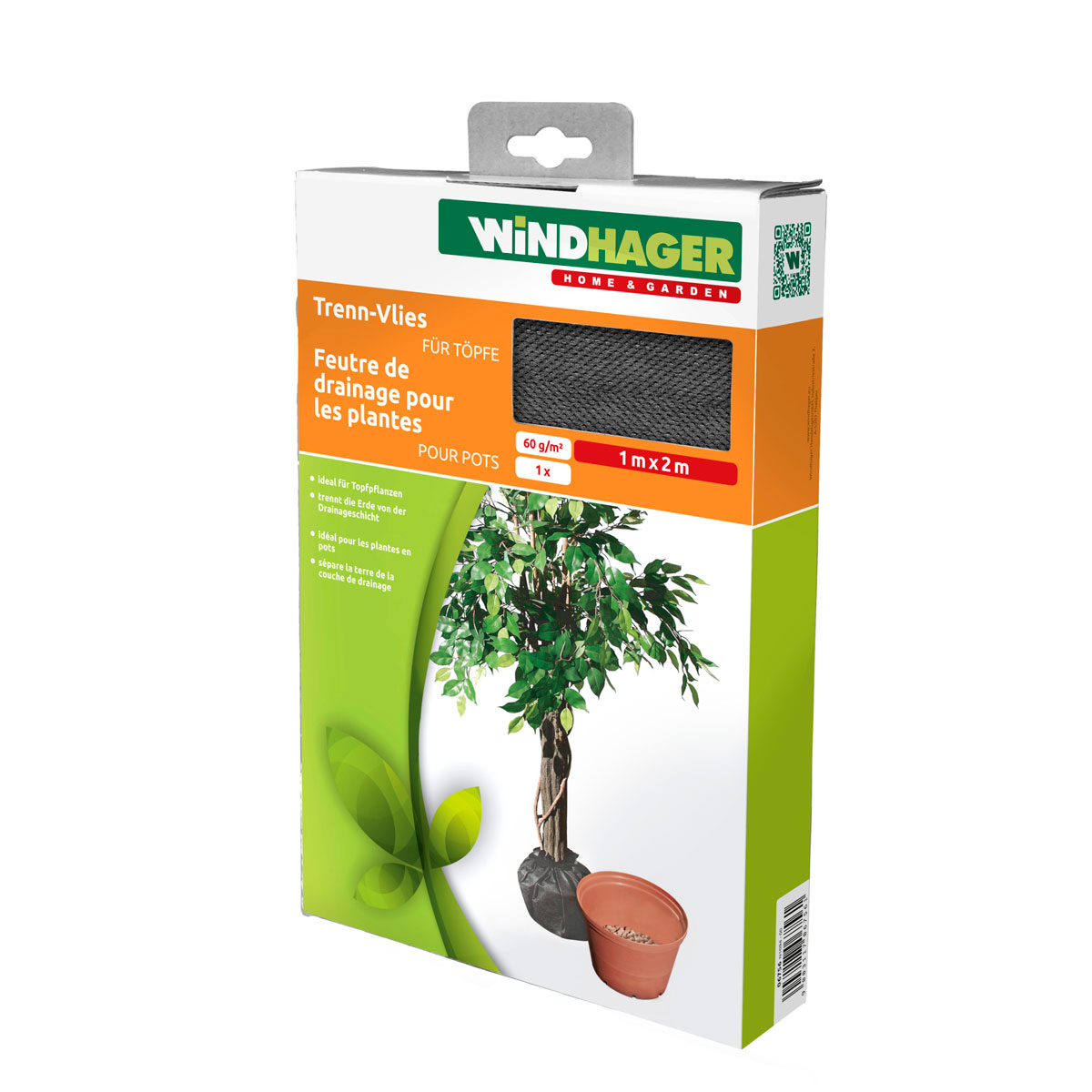 Windhager  Trenn-Vlies für Töpfe 2x1 m 60 g/m² Bild 4