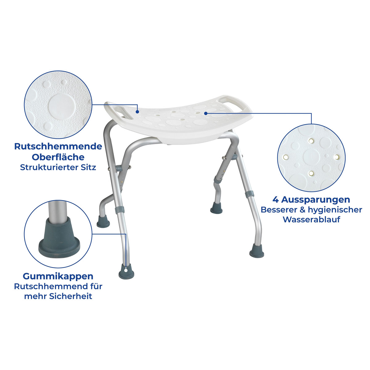 Wenko  Badhocker Secura klappbar bis 120 kg Tragkraft Bild 5