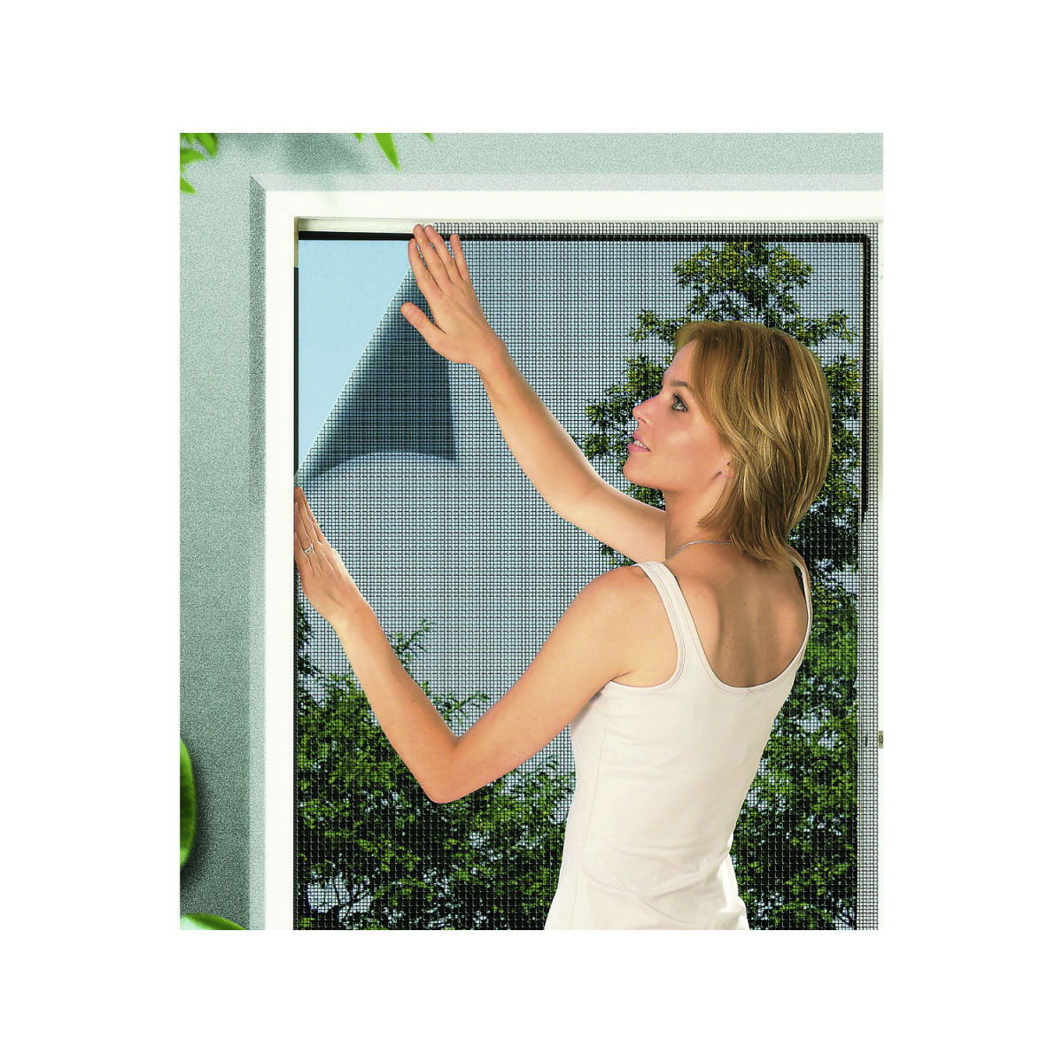 Schellenberg Insektenschutznetz anthrazit 130 x 150 cm Bild 1