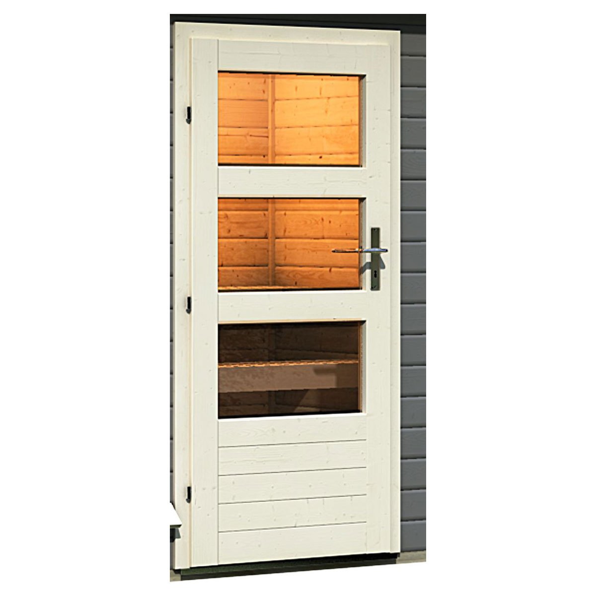 Karibu  Saunahaus Skrollan 1 terragrau Bild 8