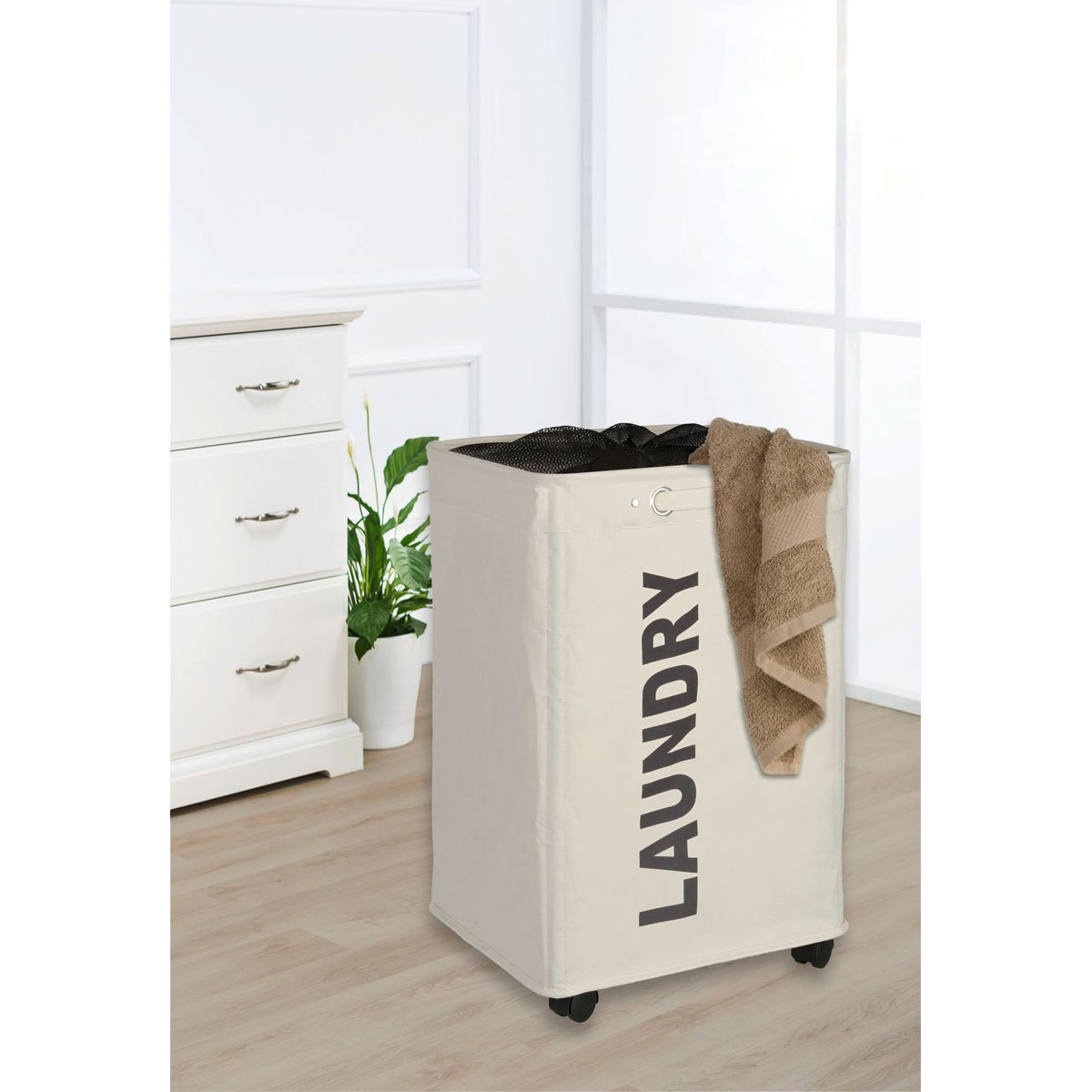 Wenko Wäschesammler Quadro beige 79 l Bild 8