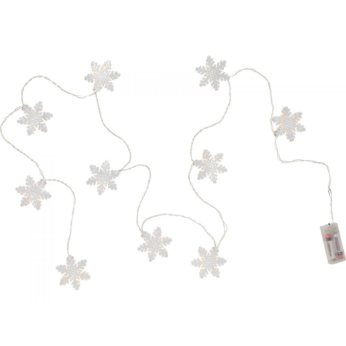 Ambientis LED-Lichterkette Schneeflocke batterie Bild 1