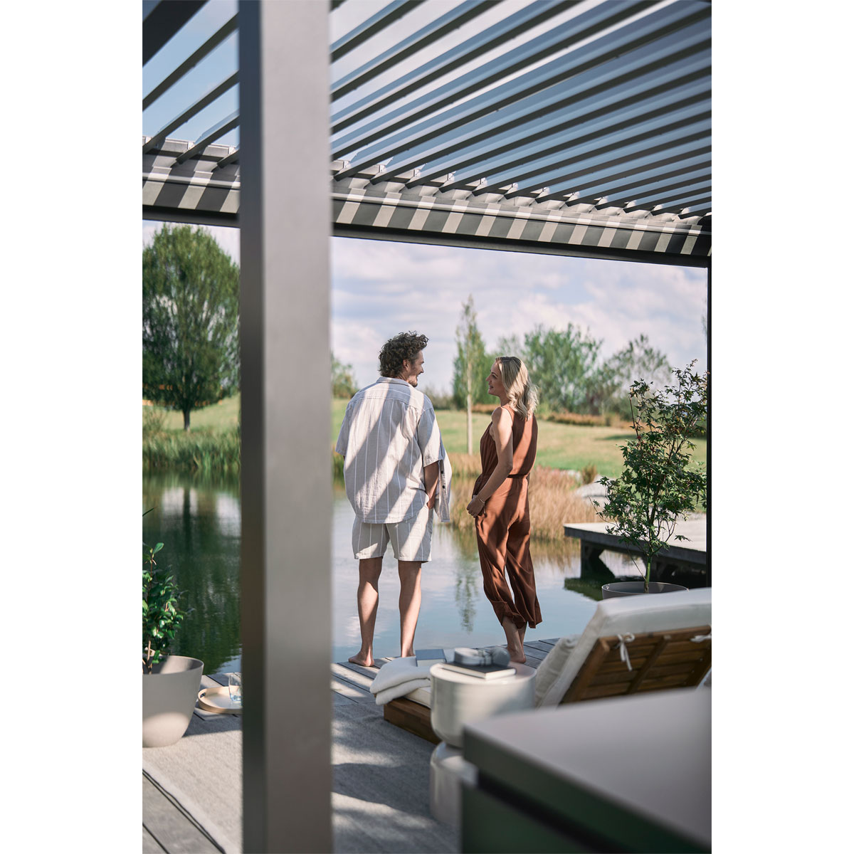 Biohort Pergola Gr. 4 x 3 dunkelgrau/silber-metallic Bild 4