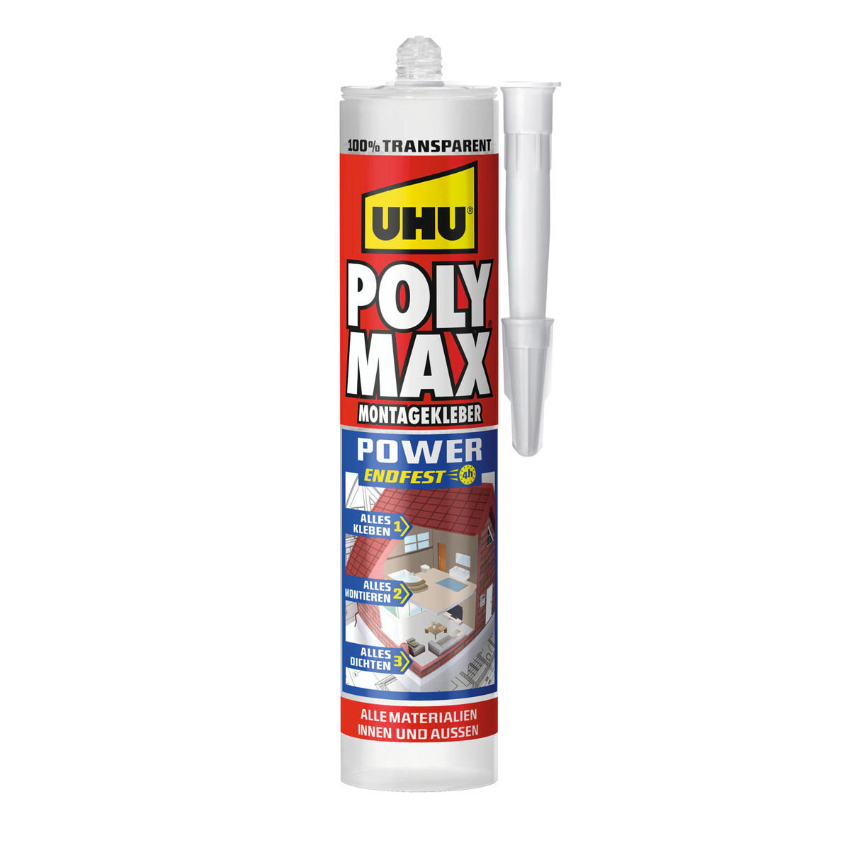 UHU Montagekleber Poly Max Power transparent 300 g