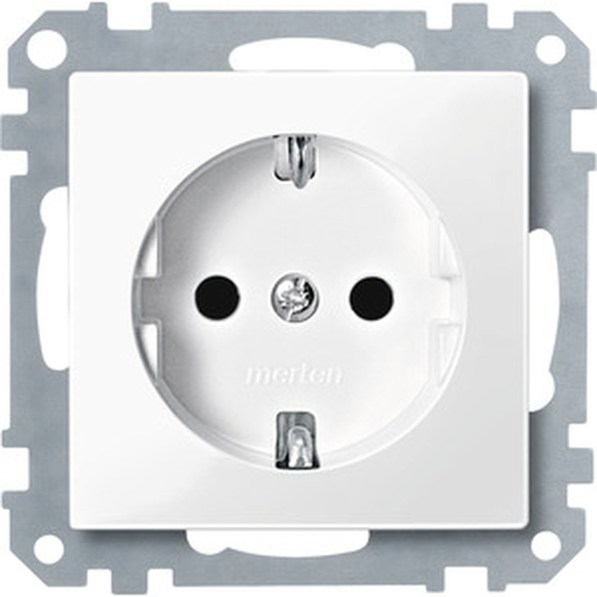 Merten SCHUKO-Steckdose System M Kindersicherung polarweiß
