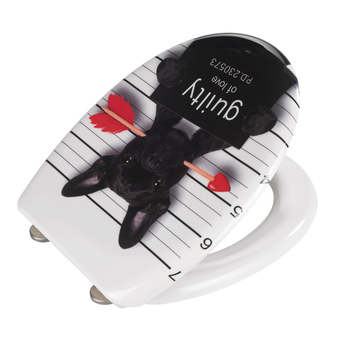 Wenko  Premium WC-Sitz Guilty Dog aus antibakteriellem Duroplast mit Absenkautomatik Bild 3
