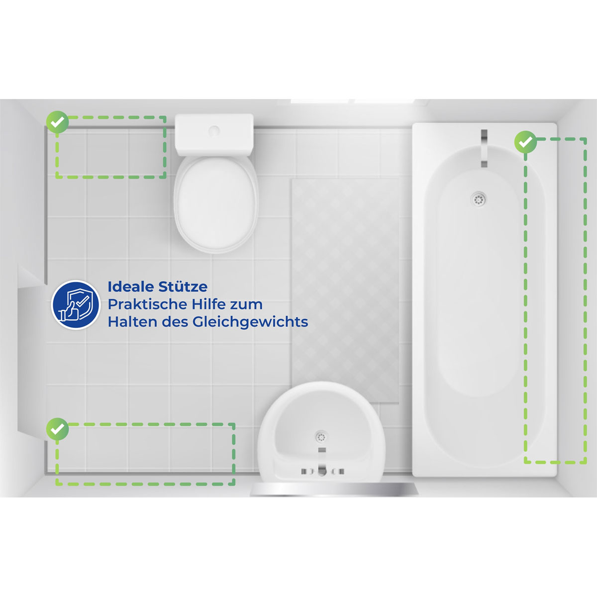 Wenko  Wandgriff Secura 42 cm mit Ampelfunktion Bild 9