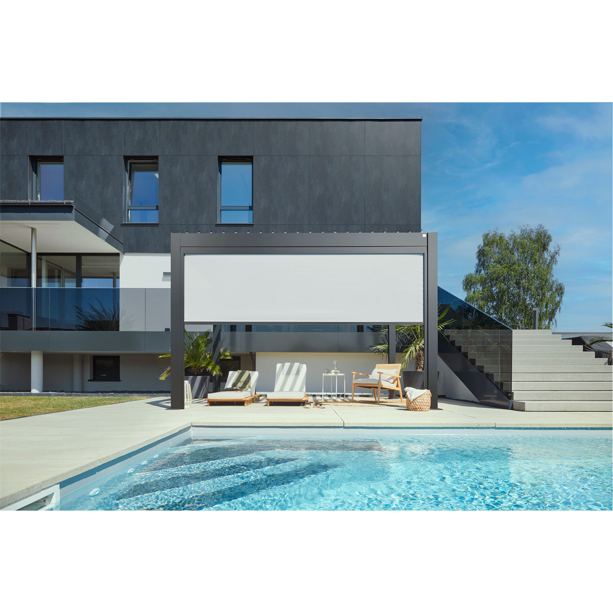 Biohort Sonnenschutzrollo Gr. 4 m quarzgrau-metallic Bild 4