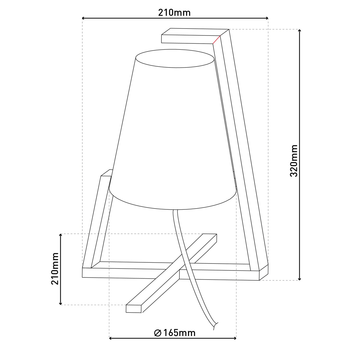 näve  Tischleuchte Shoji mit Kunststoffschirm Bambus Bild 7