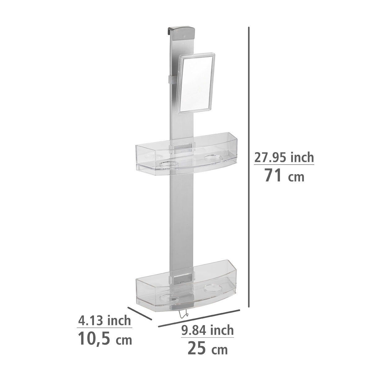 Wenko Duschcaddy Premium mit 2 Ablagen und Edelstahl-Haken Bild 5