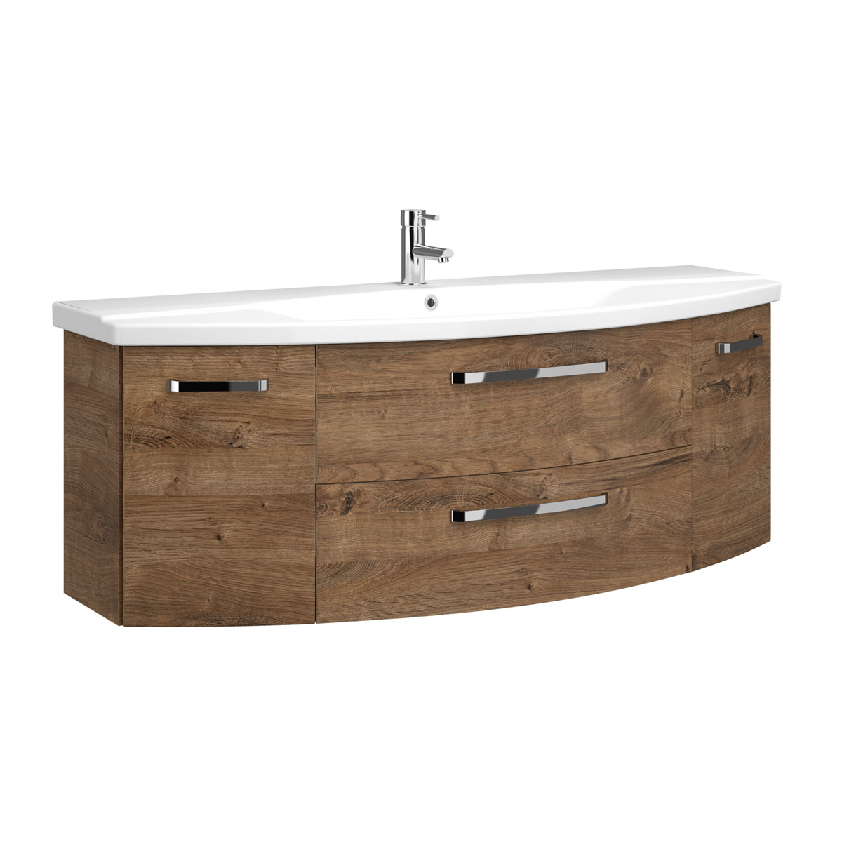 Pelipal Waschtischunterschrank Asti Eiche Ribbeck quer 140 x 49,2 x 46 cm