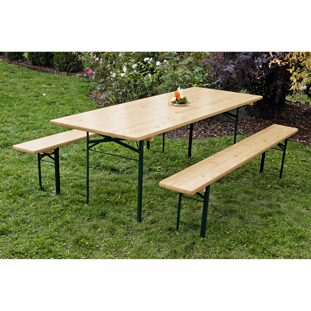 Festzeltgarnitur Standard mit Tisch 220 x 70 cm