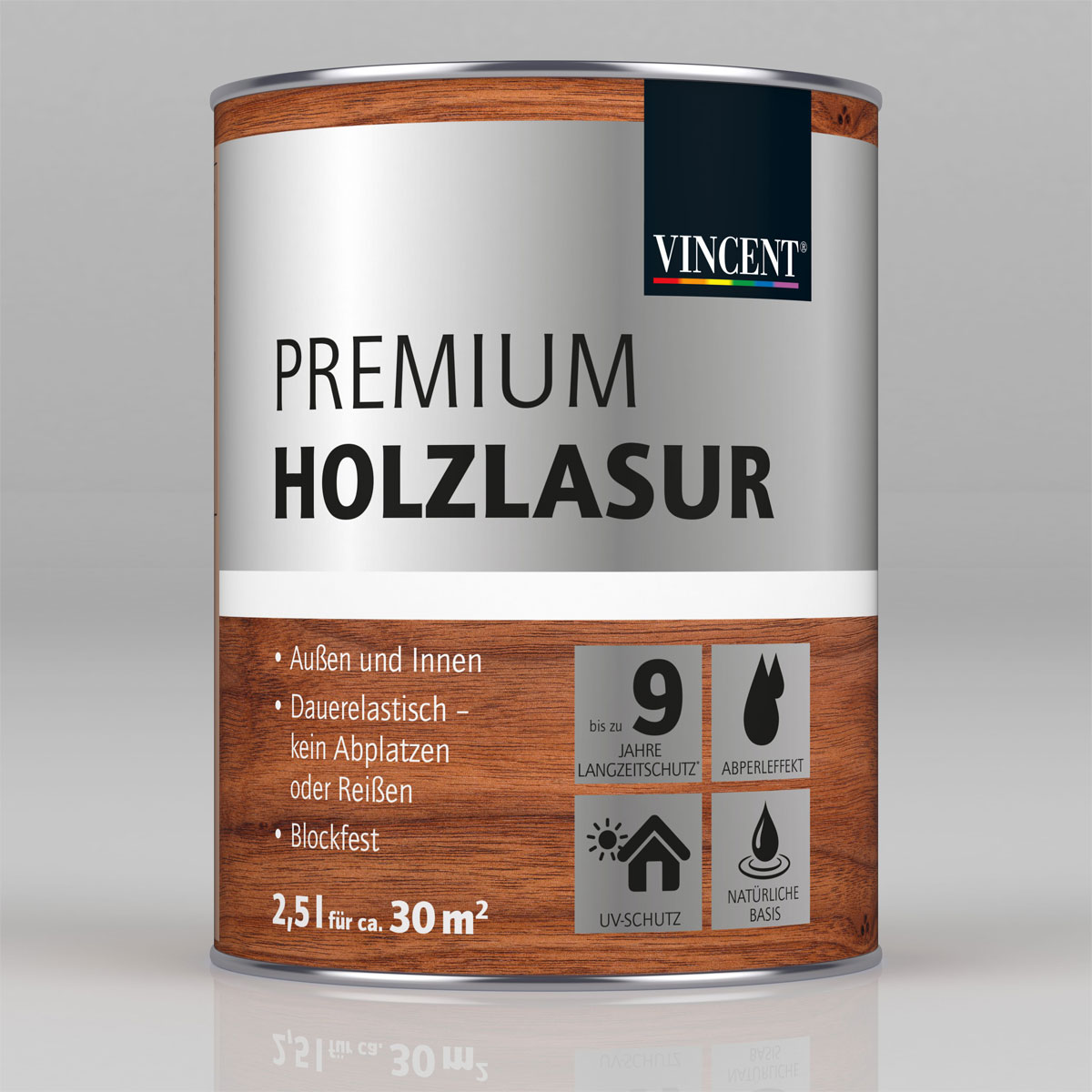 Vincent Premium Holzlasur 2,5 L