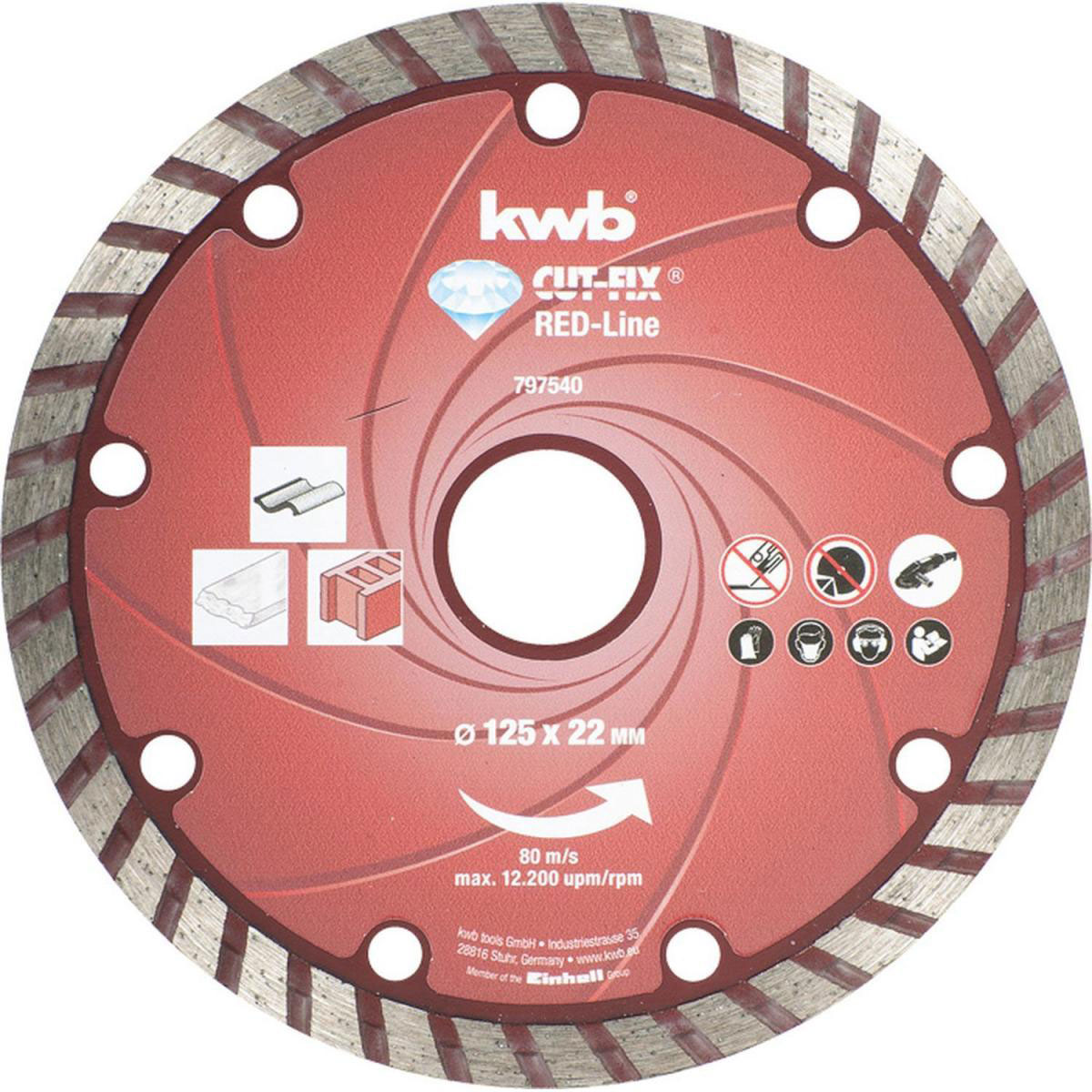 kwb Trennscheiben Cut-Fix Red-Line Diamant Durchmesser 125 mm
